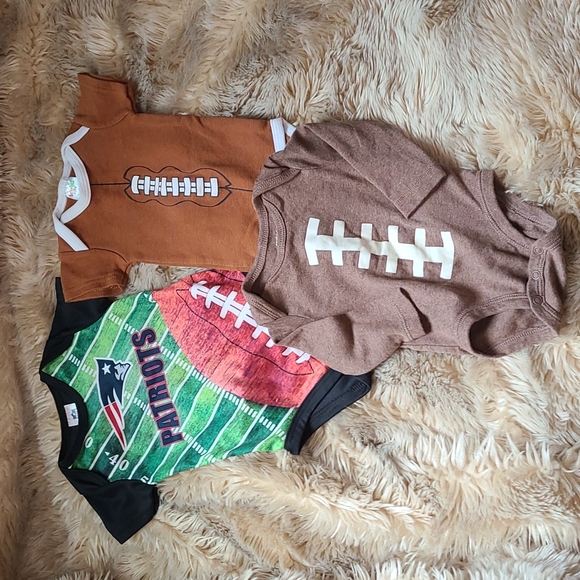 NFL Other - Baby Boy Girl 0 3 Month Patriots Football Fall Clothes Lot Bodysuit Bundle